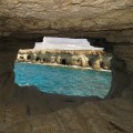 Вид из пещеры на мысу Греко.