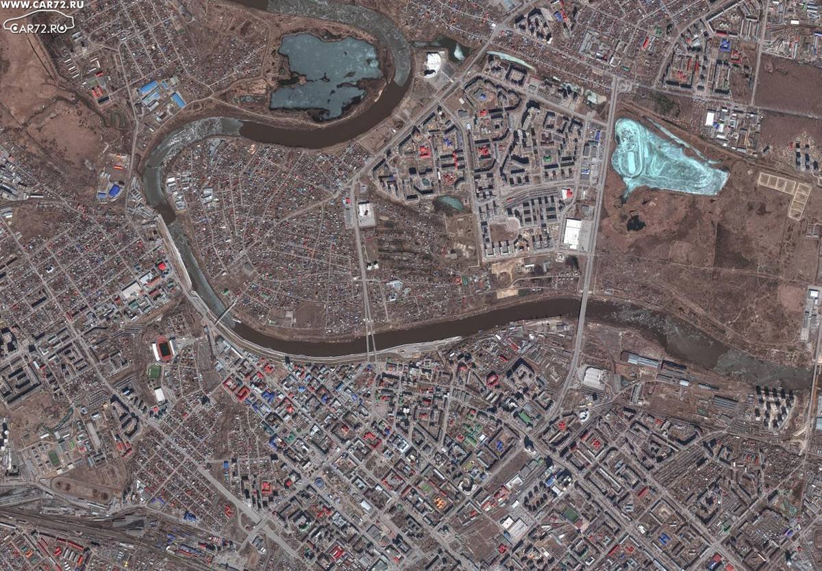 Карта спутник тюмень