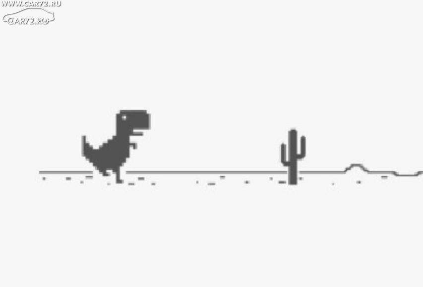 Динозаврик играть через кактусы