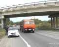 Еще один путепровод повредил водитель грузовика с крупногабаритным грузом