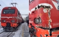 ДТП на ж/д переезде между грузовиком МАЗ и движущимся пассажирским поездом