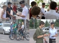 На перекрестке в Тюмени прошел брифинг о дорожной безопасности велосипедистов