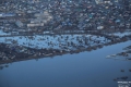 Паводок в Ишиме.  Режим ЧС. Под водой дома, дороги, автомобили.