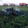 BMW перевернулась и сгорела на трассе Тюмень-Омск