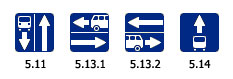 Знаки 5.11 - 5.14