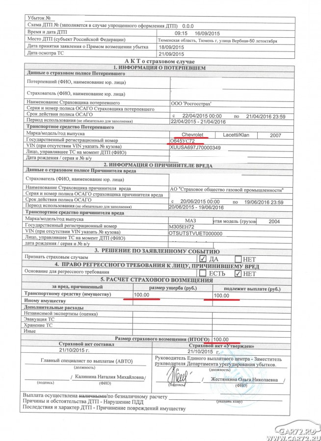 Акт о спортивной травме для страховой образец