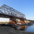 Демонтаж старого Совмещенного моста в Тюмени