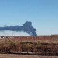 На Бабарынке горит склад с пеноплексом! Дым над всем городом