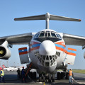 Самолёт Ил-76ДТ тушит пожары в Тюмени