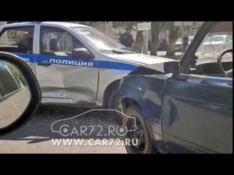  ДТП с машиной полиции на перекрестке Одесская - Котовского