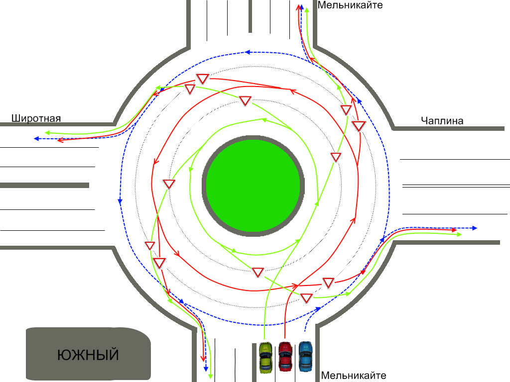 Новая схема кругового движения на площади бангалор